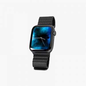 Apple Watch Series 4 Space Gray Aluminum Case with Leather Loop