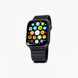 Apple Watch Series 5 Space Gray Aluminum Case with Leather Loop